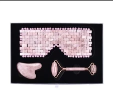 Rose Quartz Mask Crystal Face Face Rose Quartz Gifts Relaxation Gift Box Women