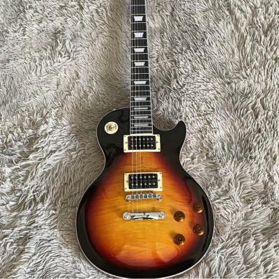 Custom Slash LP Sunburst Electric Guitar Bone Nut Flamed Maple Top Fast Delivery