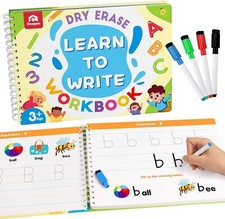 Coogam Learn to Write Workbook, Numbers Letters Practicing Book, ABC Small