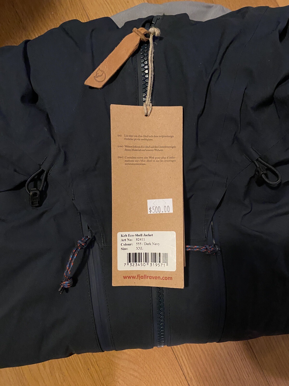 ARC'TERYX Fjallraven KEB ECO SHELL GIACCA ANTIPIOGGIA M NAVY ARCTERYX COLORE BLU XXL $550