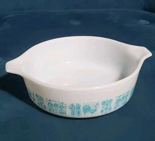Vtg Pyrex Amish Butterprint #471 1pt Cinderella Casserole Dish, No Lid