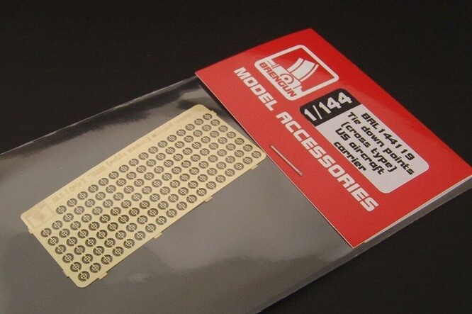 Brengun BRL144118 - 1:144 Tie Down Points Star Type US Aircraft Carrier Etch Set