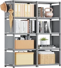 Mavivegue Book Shelf 6/8/9/12 Cube Storage Organizer DIY Bookcase