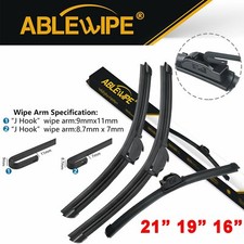 ABLEWIPE Fit For HONDA INSIGHT 2000-2006 Beam Windshield Wiper Blades 21"19"16"