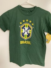 CBF Brasil  Official Merchandise Green Polyester Youth Shirt Large 14-16