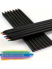 12pcs Rainbow Pencils Colouring Set Multi Colour Pencil Art Drawing Sketching