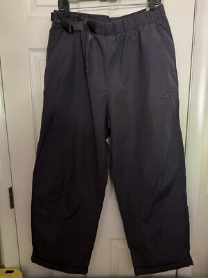Nike Mens XL Sportswear Tech Pack UPF Woven Belted Pants Gridiron DX0241-015 NEW