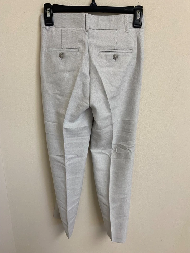 Pantalones de traje plisados delanteros gris pindot Nautica Big Boys talla 12 nuevos con etiquetas (solo pantalones) Foto 2 de 4