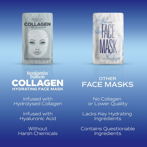 5 x Collagen Face Mask Real Deep Firming Deep Hydrating Overnight Facial Mask - Picture 7 of 7