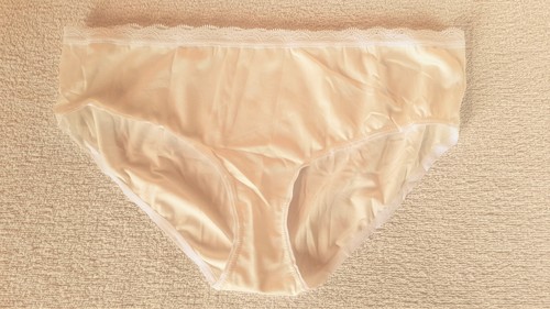 Ivory Cream Silky Knickers Buttery Soft Liquid Satin Panties UK L 14 US 8 - Picture 7 of 10