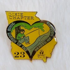 Vtg Georgia PALS Dixie Chapter 23 Member Enamel Lapel Pin