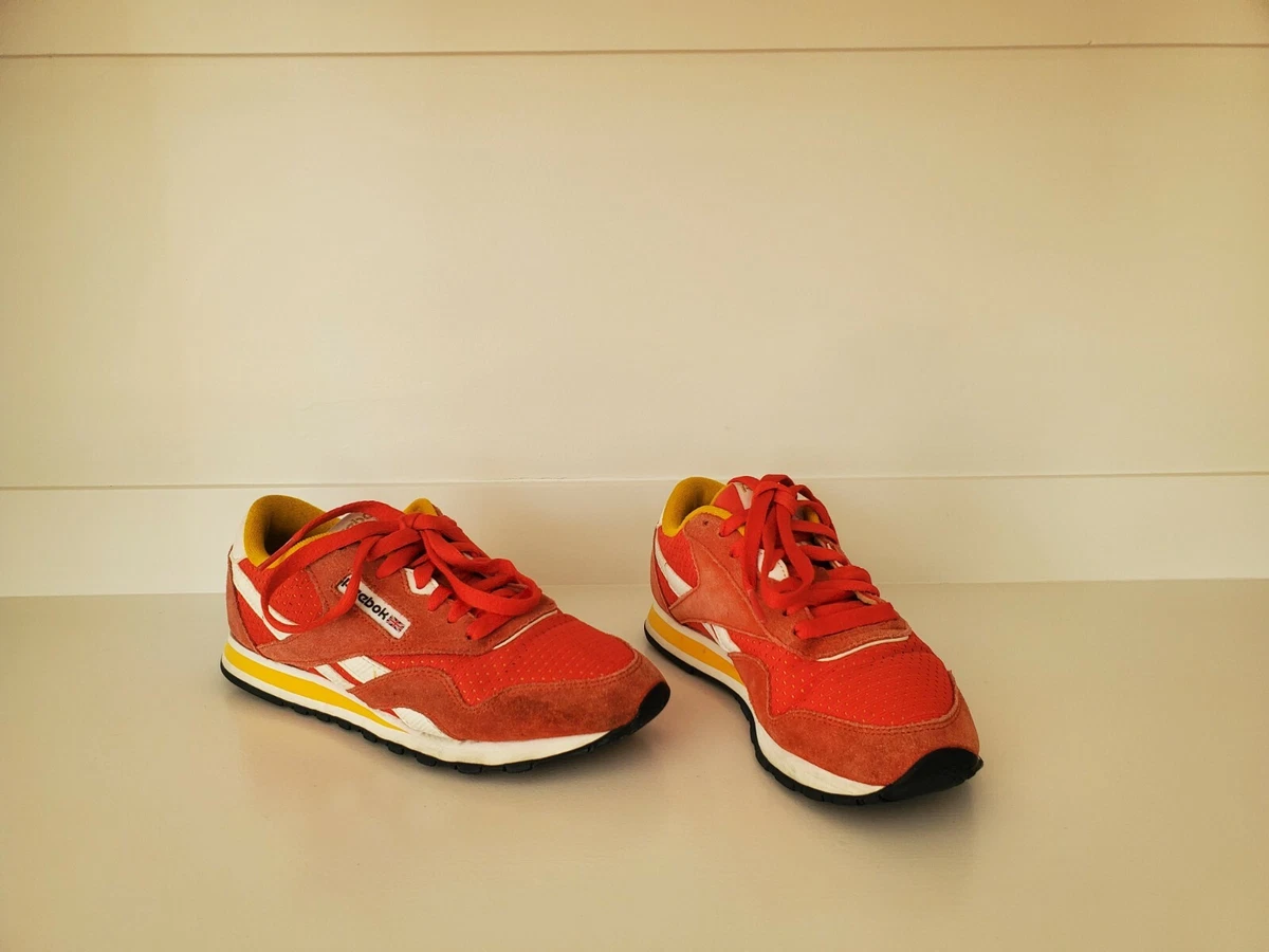 Reebok classic suede womens orange deals