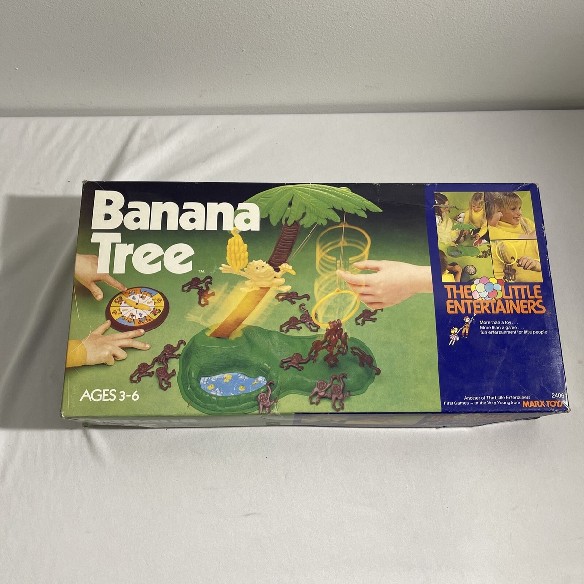 Vintage Banana Tree Game In Box w/ Extra Pieces Monkeys Toy