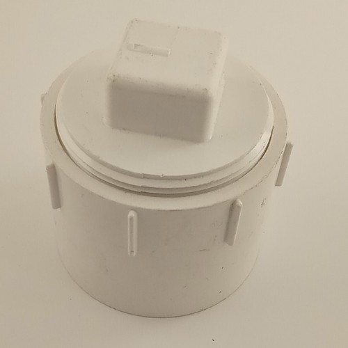 3" PVC Sewer Cleanout Adapter with Plug Pipe Fitting, PVC DWV Flush DWV Cleanout