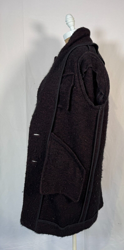 $750 Isabel Marant Etoile Dante Boucle Brown Wool Alpaca Blend Coat Jacket Sz S - Picture 12 of 21