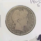 1905-S Barber Half Dollar Silver Coin San Francisco Circulated #451