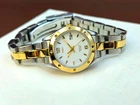 Vintage Timex Indiglo Ladies Watch Two Tone Stainless Steel Quartz Bracelet