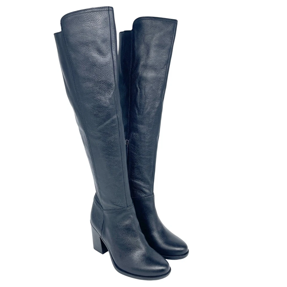 Naturalizer Kyrie Botas Anchas de Pantorrilla Resistentes al Agua Sobre la Rodilla Negras Talla 6 Foto 2 de 4