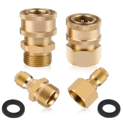 #ad #ad 4Pcs M22 14mm to 3 8in Pressure Washer Adapter SetQuick Connect KitQuick Di... $15.43