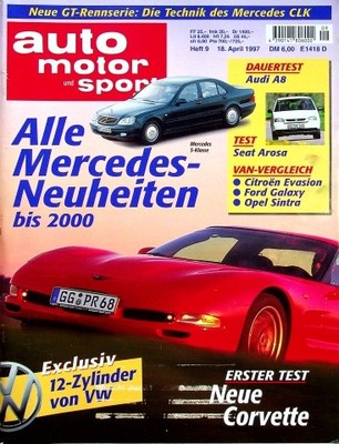 1) Auto Motor Sport AMS 09/1997 - Chevrolet Corvette 5. - Seat Arosa 1.0 mit 50