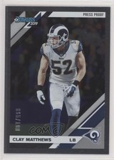 2019 Panini Donruss Press Proof Silver 65/100 Clay Matthews #99 1p5