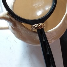 18k Wedding band ring 18ct Solid Yellow Gold Heavy Size J or K.