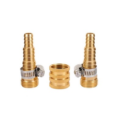 Maofa Metal Garden Hose Repair Connector End Male Female 2UNFM, Gold