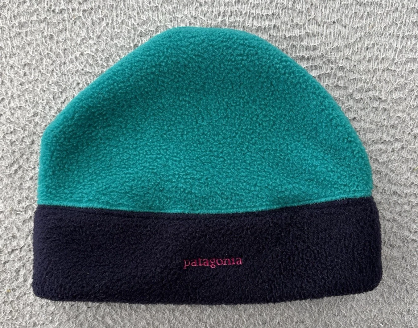 Vintage Patagonia Synchilla Beanie Medium Color Block Fleece Hat Made in USA 90s