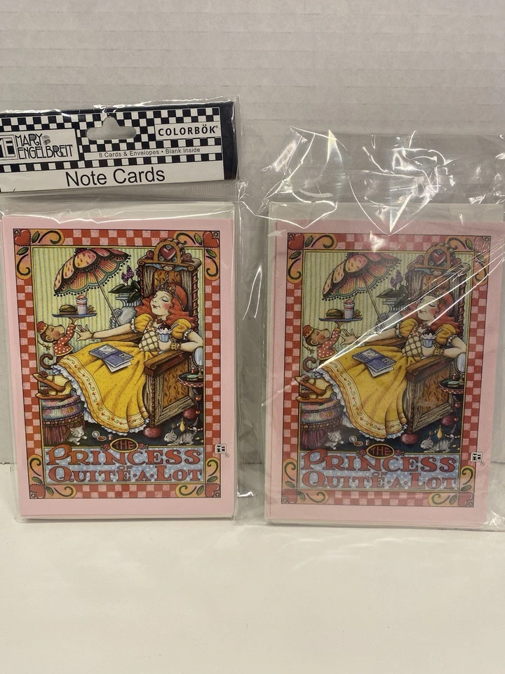 Mary Engelbreit 11 Note Cards & Envelopes Princess of Quite a Lot - Image 2 of 4