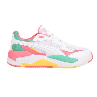 PUMA XRay Speed Wide Lace Up  Womens Pink, White, Yellow Sneakers Casual Shoes 4