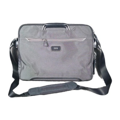 Tumi Arrive Hannover Slim Men's Leather Briefcase - Grey