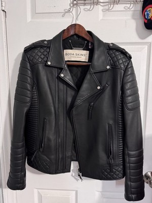 Boda Skins Kay Michaels Black/Black Leather Jacket   Men s Large