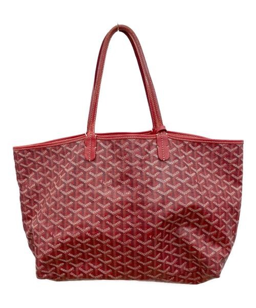 GOYARD Saint Louis PM Tote Bag Canvas Leather Red with Dust Bag Pouch