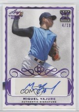 2020 Leaf Trinity Auto Purple 4/10 Miguel Yajure #A-MY1 Auto 03j5