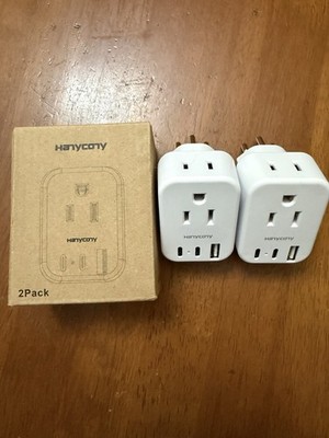 HANYCONY Switzerland Pack of 2 Power Travel Plug Adapter, Type J