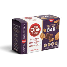 Step One Foods Dark Chocolate Walnut Bars, Omega 3, Gluten-Free, Non-GMO