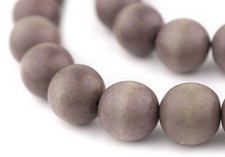 Brown Round Natural Wood Beads 24mm Large Hole 16 Inch Strand