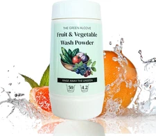 Fruit and Vegetable Wash Powder - Produce Cleaner - Removes Dirt & Residue - 4.2