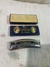 Vintage Unsere Lieblinge M Hohner Harmonica Key Of C in Original Box 6195/32 G 