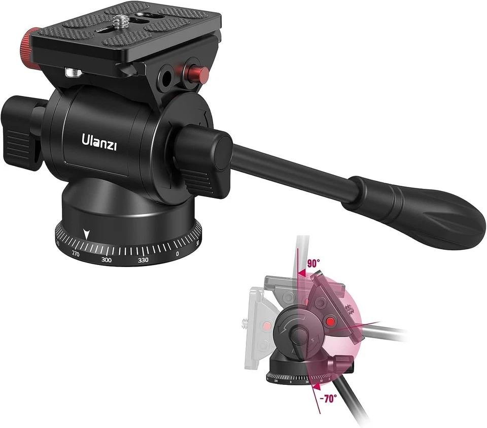 U210 Lightweight Fluid Video Head with Arca-Swiss Plate – Elevate Your Shooting - Image 3 of 4
