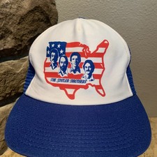 1980s The Statler Brothers Snapback Mesh Trucker Hat Made in USA - Country Music