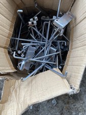 HeavyDuty Gridwall Single Prong Hooks Grid Wall Mesh Panel Chrome Retail Display