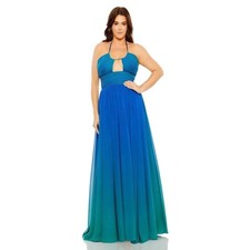 NWT Mac Duggal Ruched Halter Neck Gown - size 14W