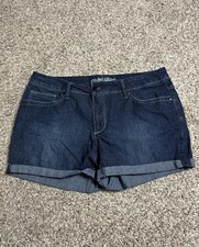 Faded Glory Women Size 12 Measure 34x4  Dark Denim Shorts