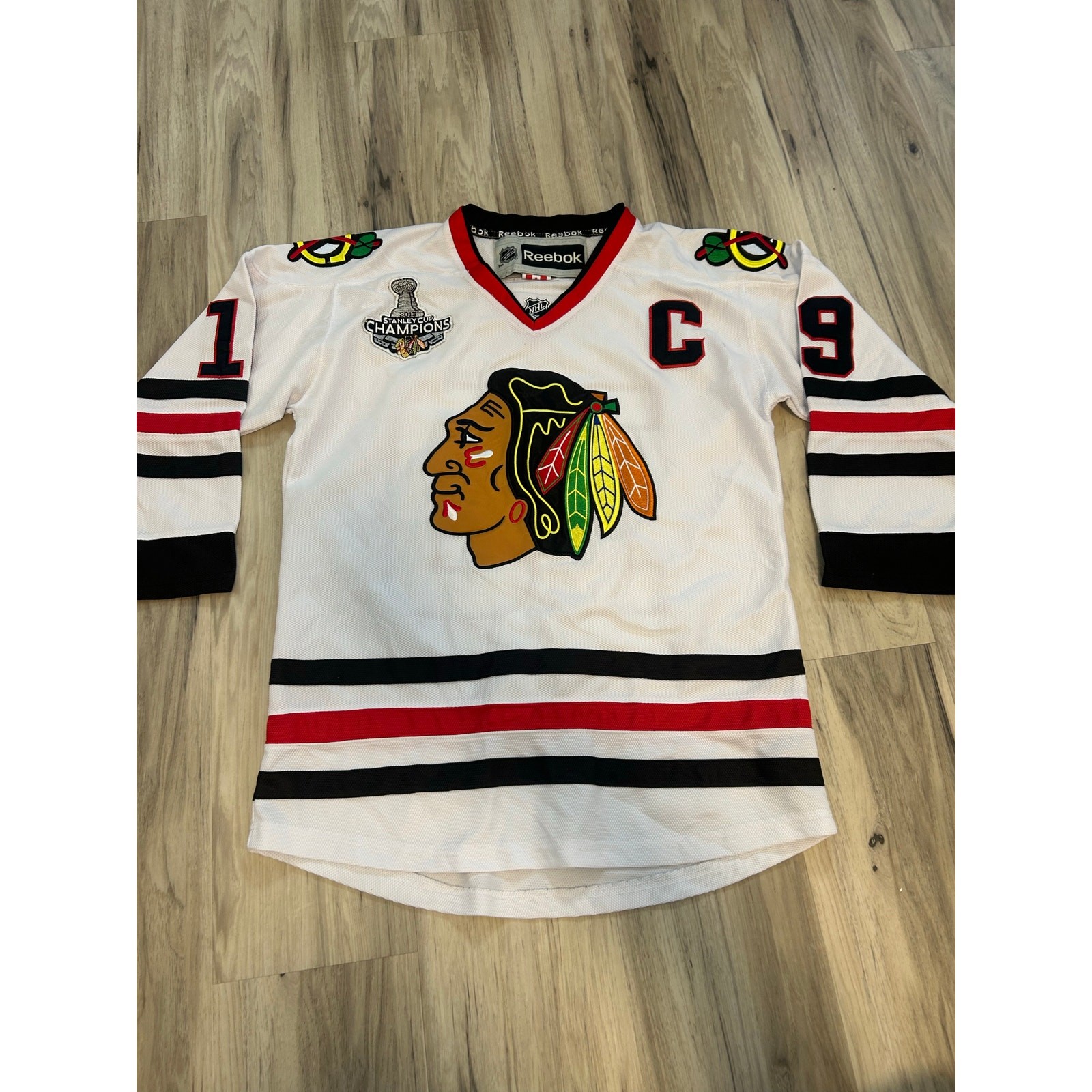 Chicago Blackhawks Jonathan Toews #19 Jersey 2013 Stanley Cup Finals Reebok 48