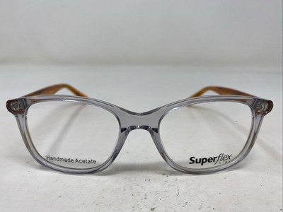 SUPERFLEX Kids SFK-272 S303 46-16-125 Gray/Orange Full Rim Eyeglasses Frame &A24