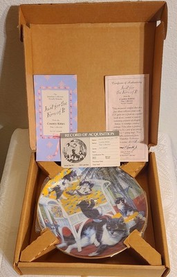 ''Just For The Furn Of It'' Cat Collector Plate, Country Kitties, Gre Gerardi 1988