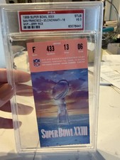 Super Bowl XXIII Ticket Stub PSA 3. San Francisco vs Cincinnati. MVP Jerry Rice