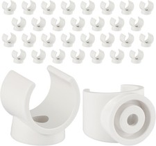 50pcs 3/4" PEX Pipe Clips U-Shaped Plastic Clamps for PVC Water Pipes White