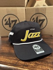 NEW NBA Utah Jazz SnapBack Hat - 47 Brand - Rare - Extra Logo Patch - OSFA NWT
